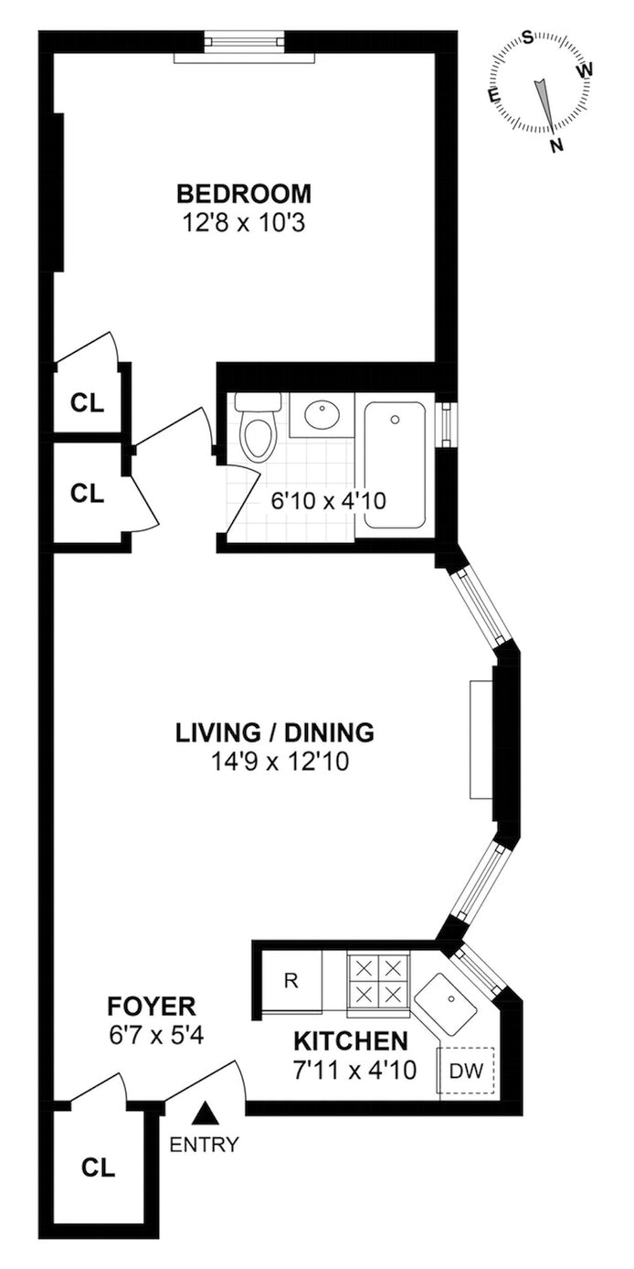 Floorplan for 74 West 85th Street, 4