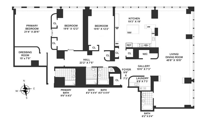 Floorplan for 870 United Nations Plaza, 15DE