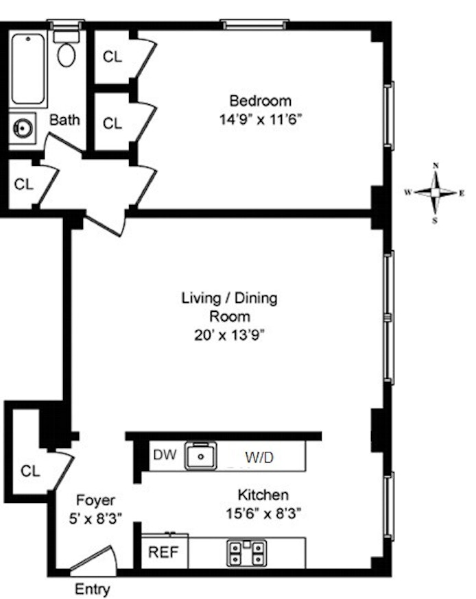 Floorplan for 390 Riverside Drive, 8C