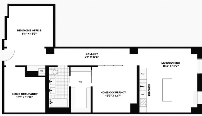 Floorplan for 365 Bridge Street, 12F