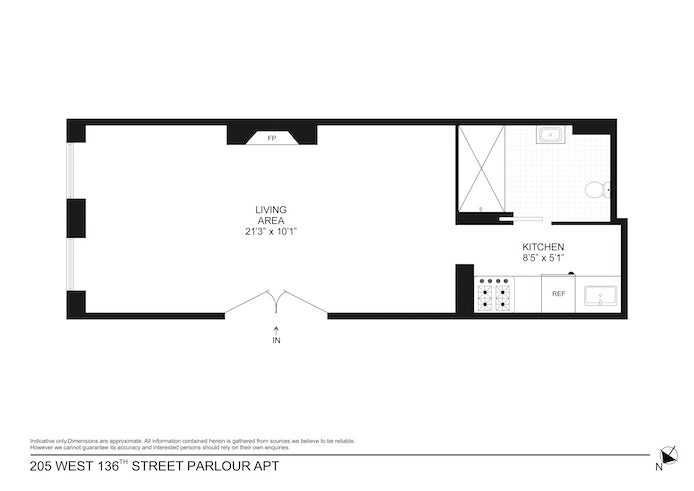 Floorplan for 205 West 136th Street, PARLOR