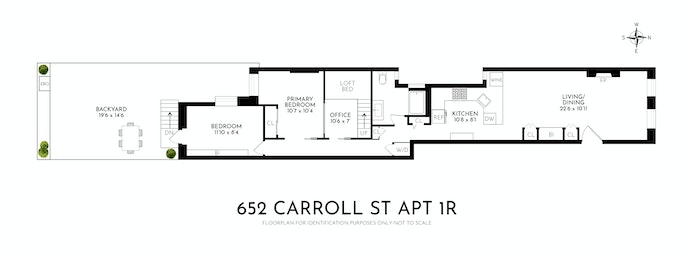 Floorplan for 652 Carroll Street, 1R