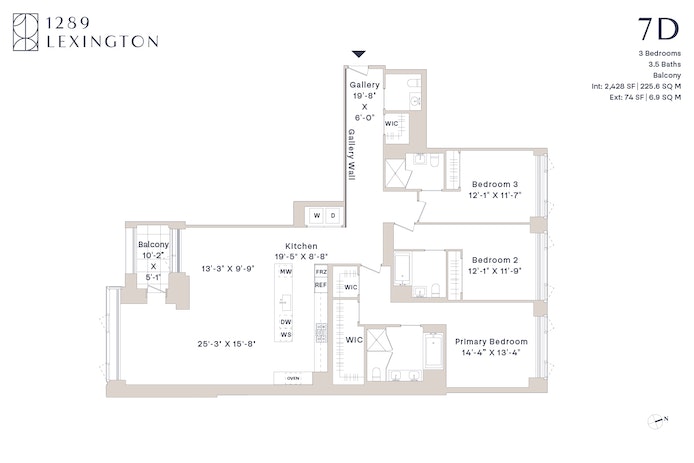 Floorplan for 1289 Lexington Avenue, 7D