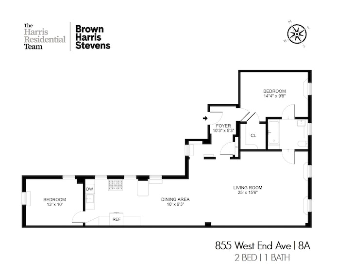 Floorplan for 855 West End Avenue, 8A
