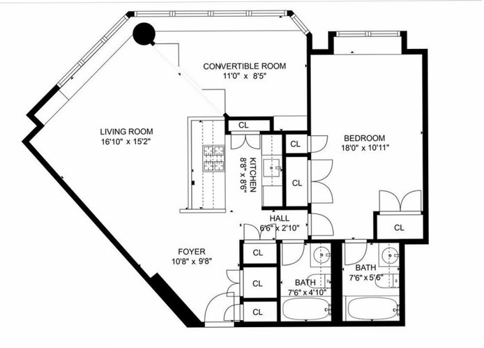 Floorplan for 630 First Avenue, 34E