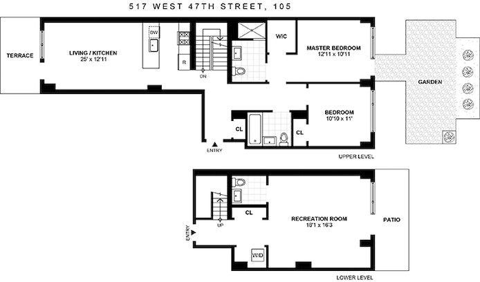 Floorplan for 517 West 46th Street, L105