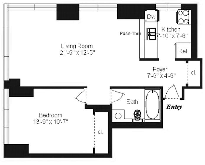 Floorplan for 300 East 85th Street, 3301