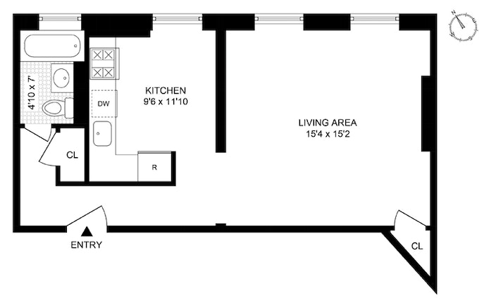 Floorplan for 60 West 76th Street, 3G