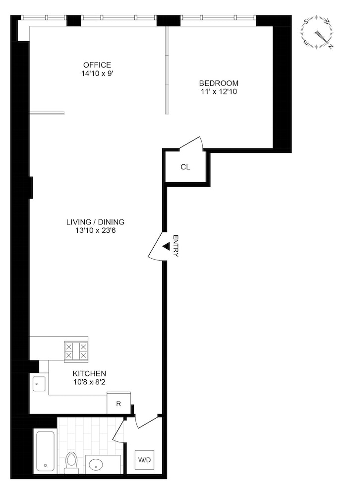 Floorplan for 133 West 28th Street, 3B