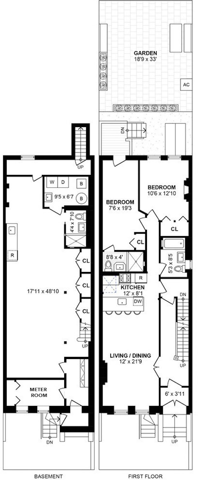 Floorplan for 211A 9th Street, 1