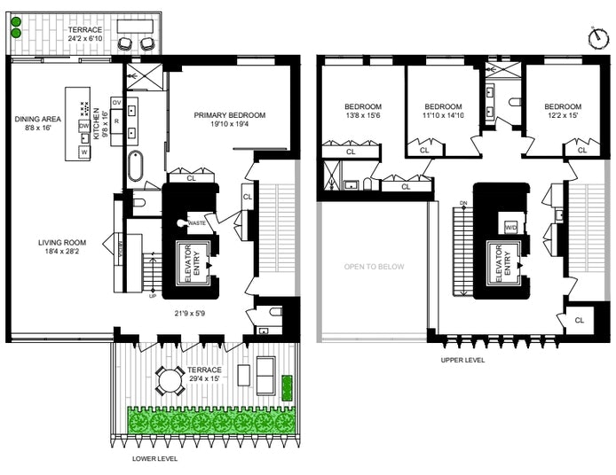 Floorplan for 455 West 19th Street, PH2