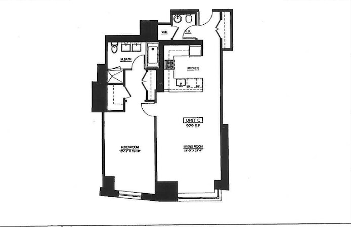 Floorplan for 462 West 58th Street, 9C