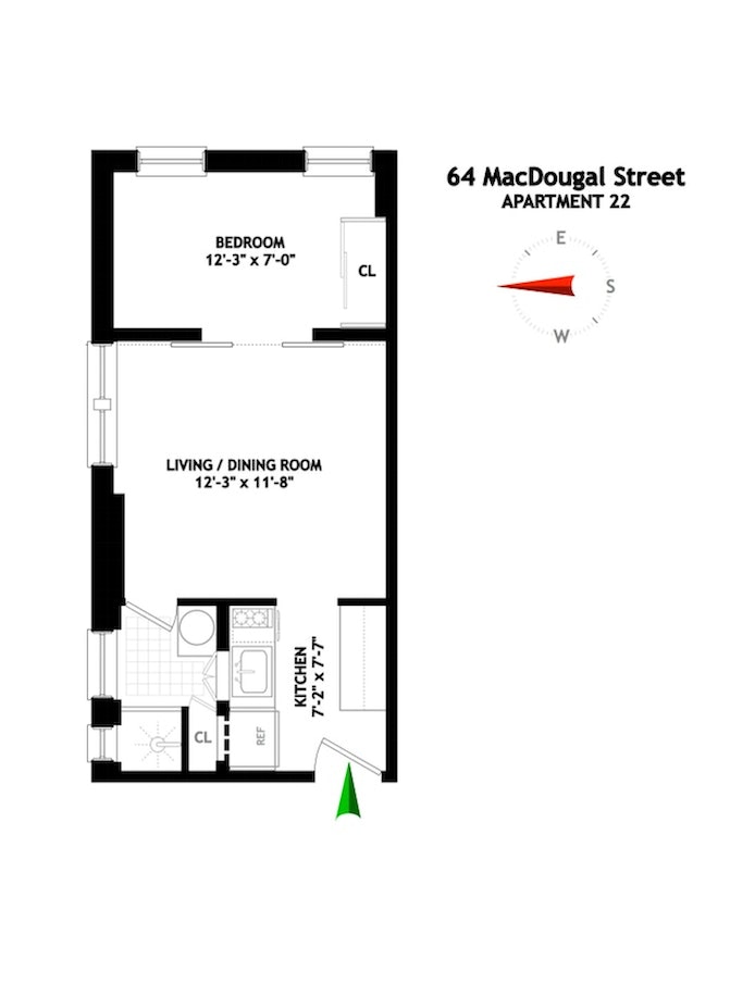 Floorplan for 64 Macdougal Street, 22