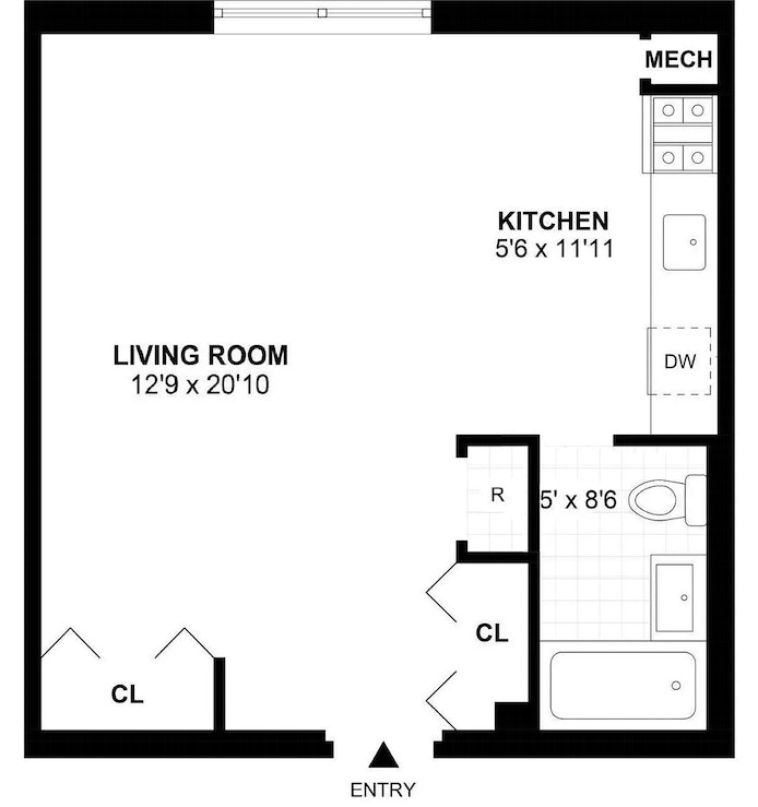 Floorplan for 420 64th Street, 6G