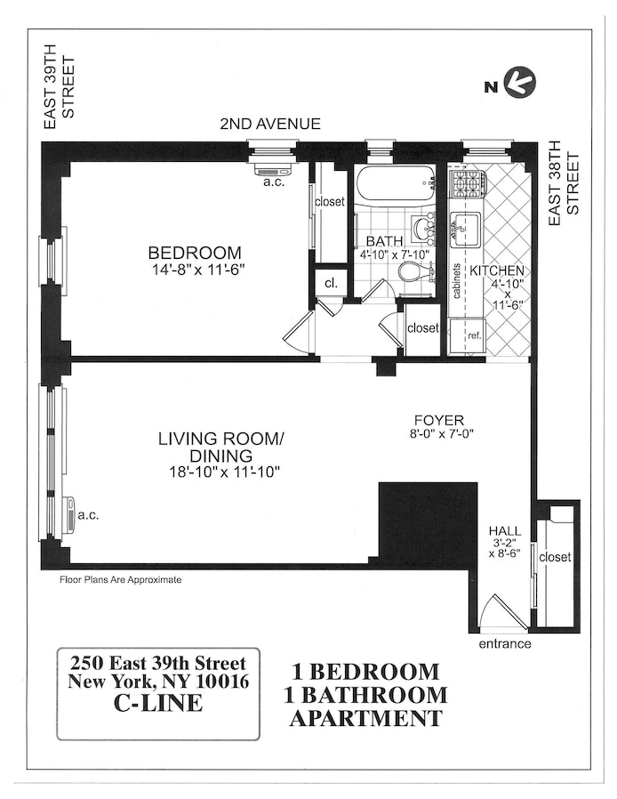 Floorplan for 250 East 39th Street, 5C