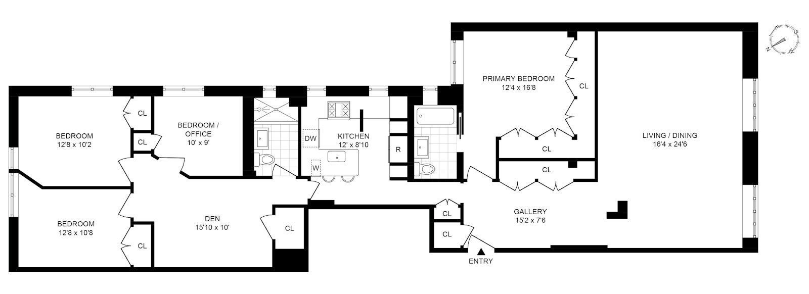 Floorplan for 135 East 39th Street, 1CD