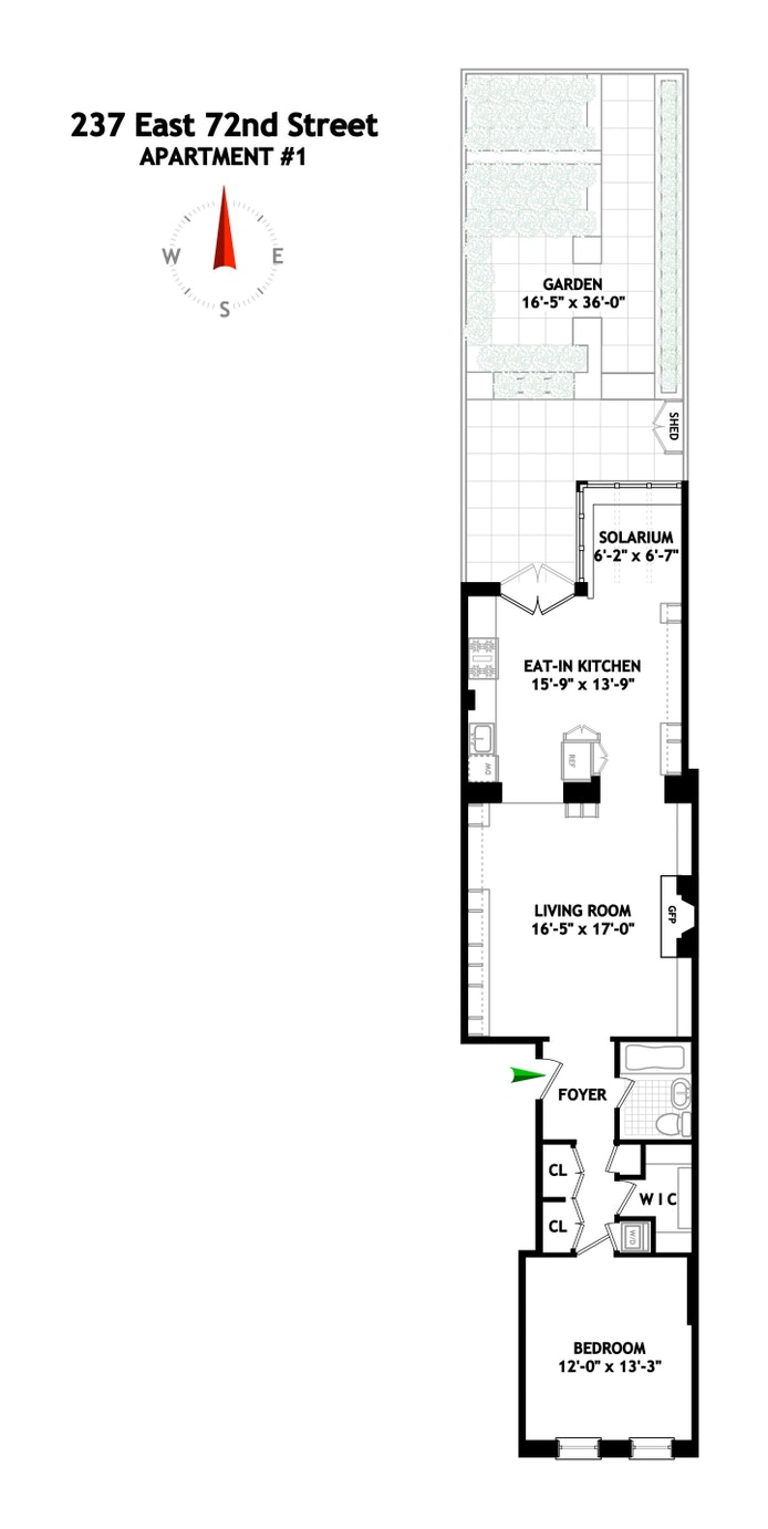 Floorplan for 237 East 72nd Street, GARDEN