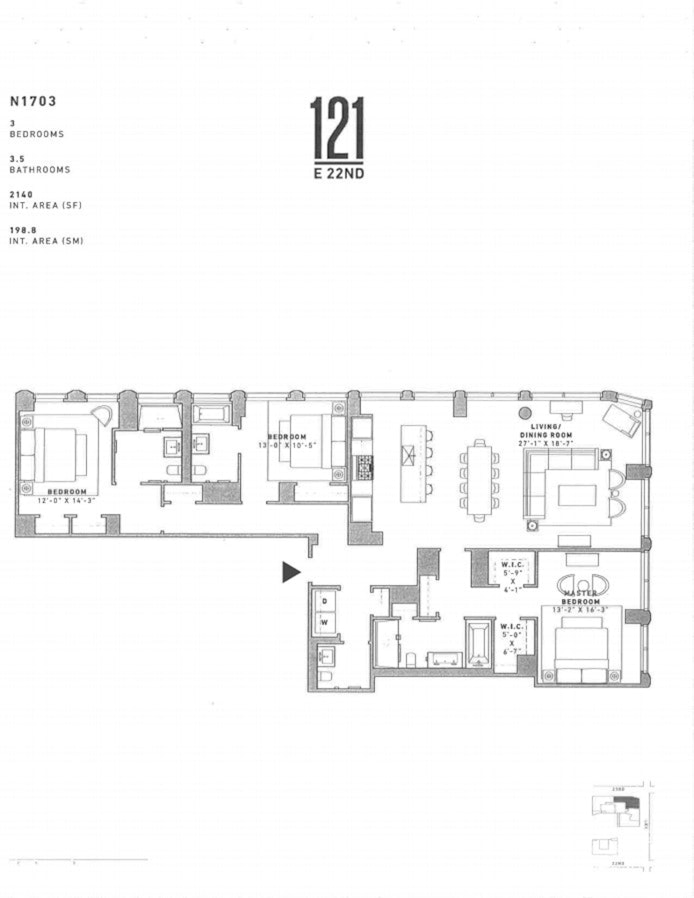 Floorplan for 121 East 22nd Street, N1703