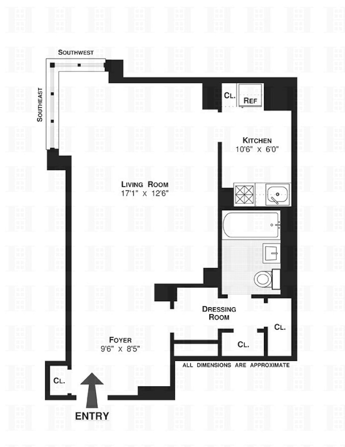 Floorplan for 383 Grand Street, M902