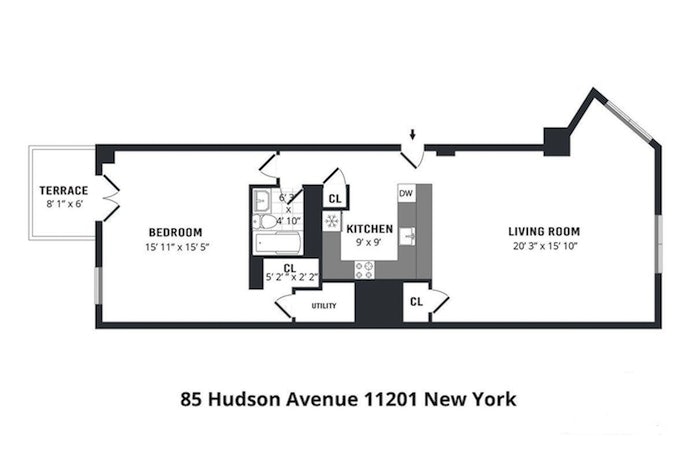 Floorplan for 85 Hudson Avenue, 4A