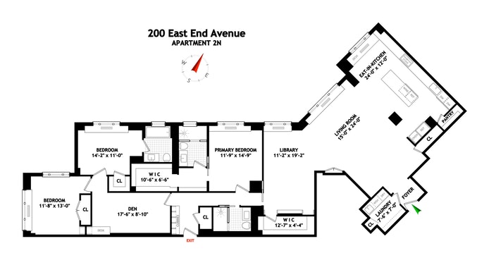 Floorplan for 200 East End Avenue, 2MN