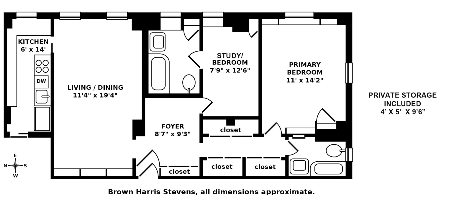 Floorplan for 955 Lexington Avenue, 1C
