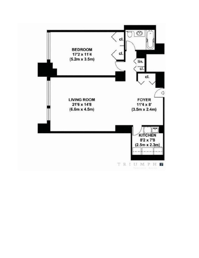 Floorplan for 58 West 58th Street, 32B