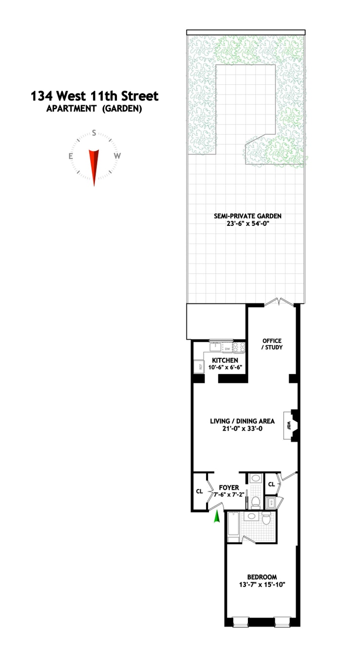 Floorplan for 134 West, 11th Street, 1