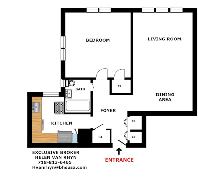Floorplan for 34-21 78th St, 5B