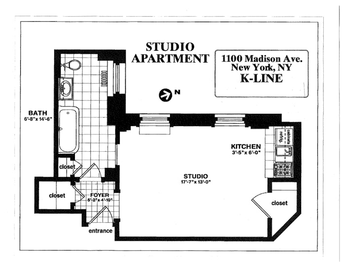 Floorplan for 1100 Madison Avenue, 4K