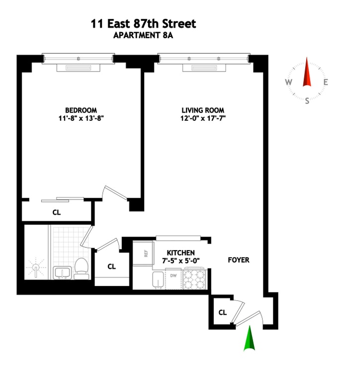 Floorplan for 11 East 87th Street, 8A