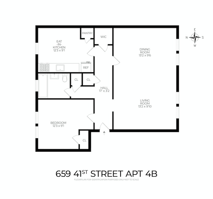 Floorplan for 659 41st Street, 4B