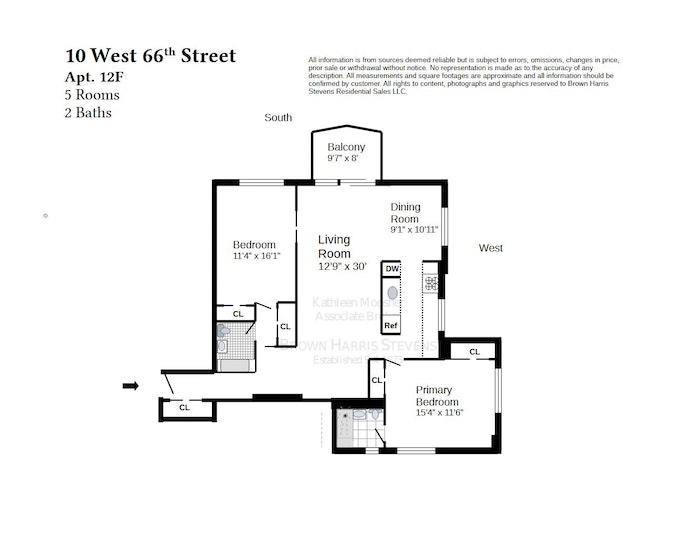 Floorplan for 10 West 66th Street, 12F