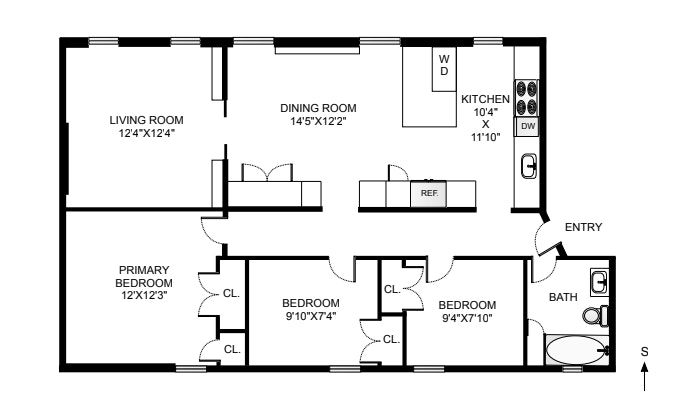 Floorplan for 433 3rd Street, 2