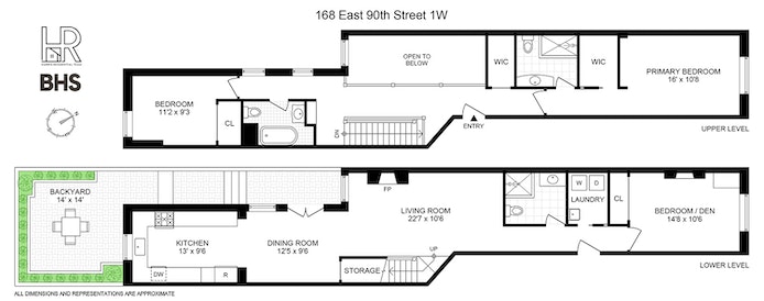 Floorplan for 168 East 90th Street, 1W
