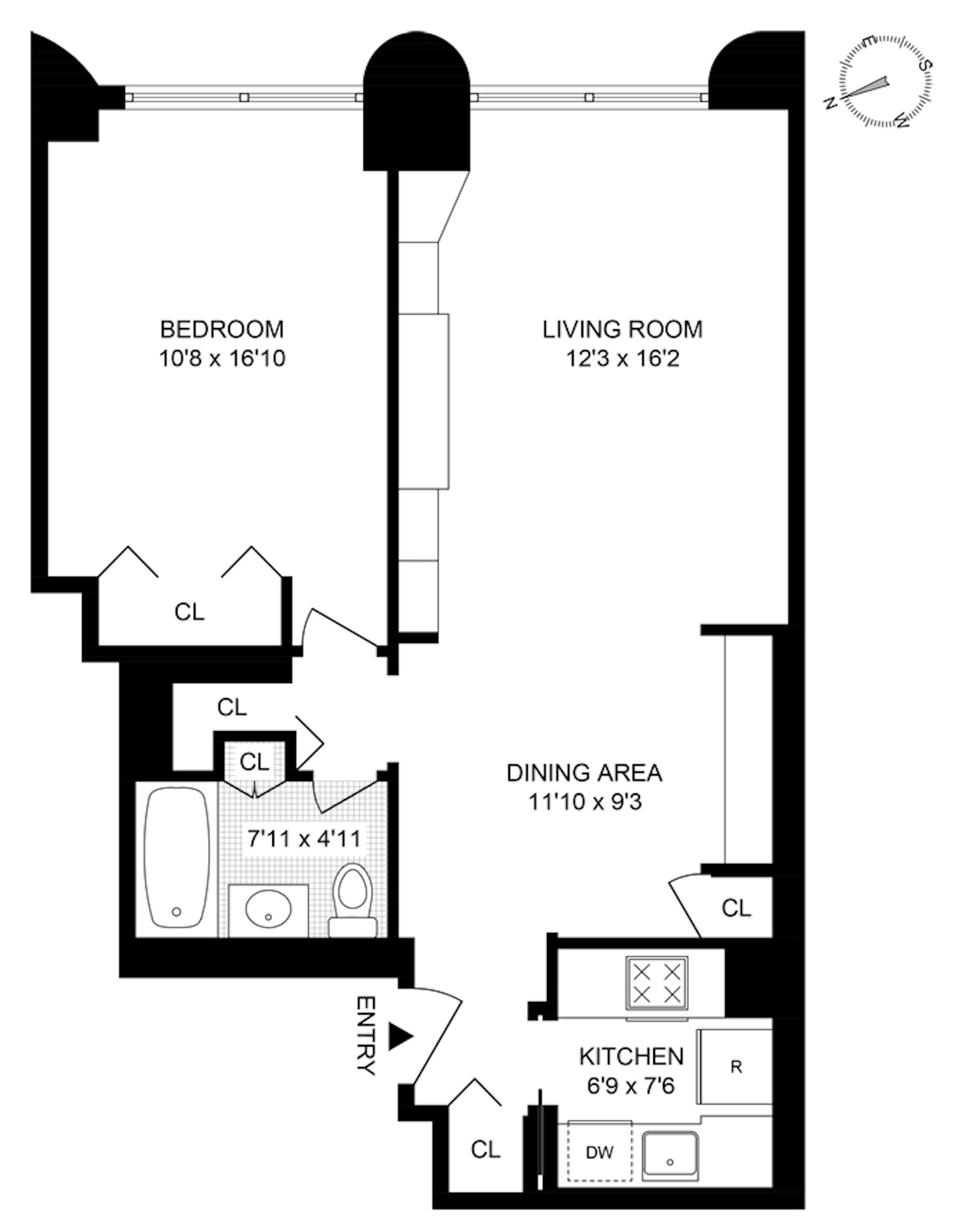 Floorplan for 44 West 62nd Street, 6E