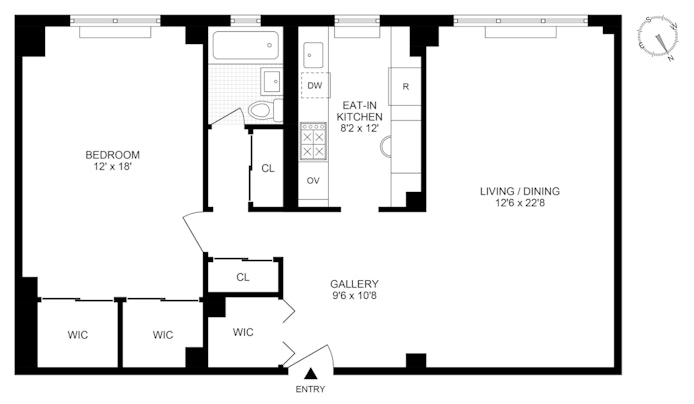 Floorplan for 201 East 28th Street, 9F