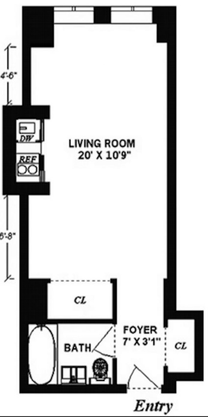 Floorplan for 45 Tudor City Place, 703