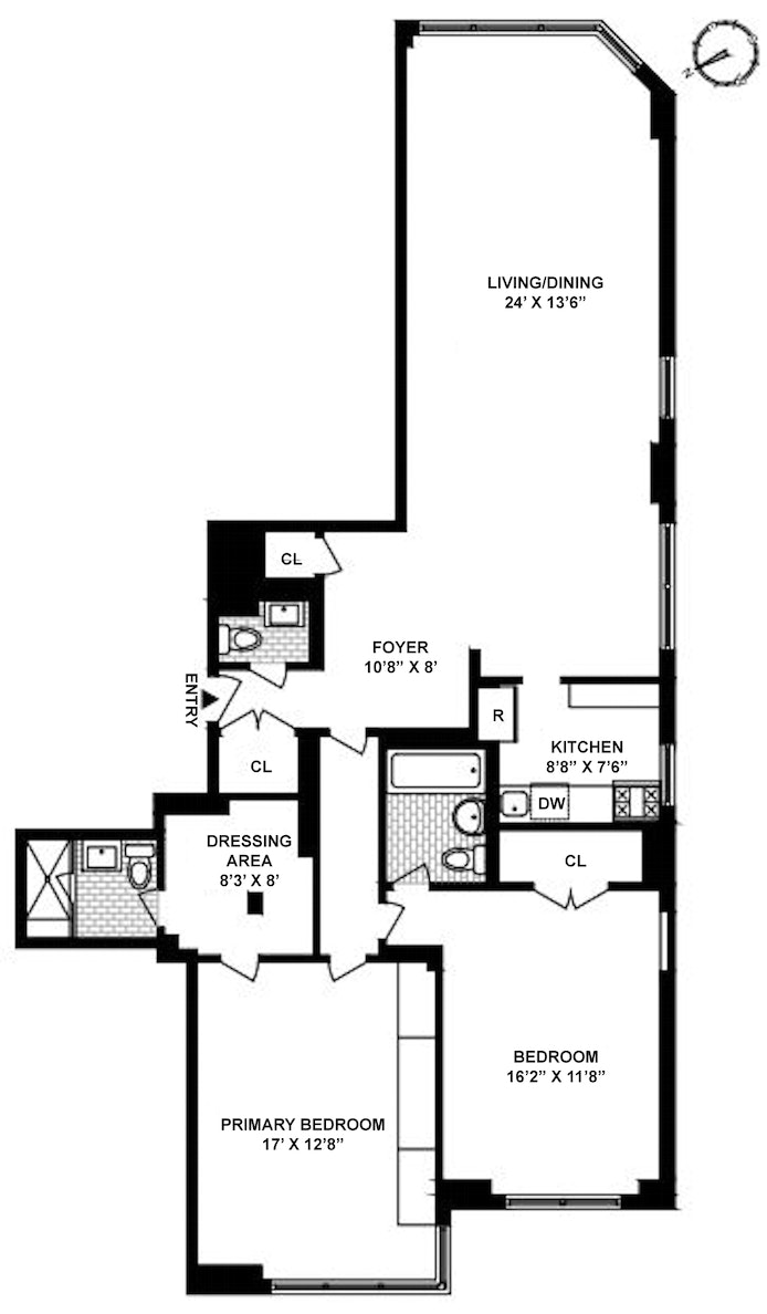Floorplan for 20 Sutton Place South, 7A