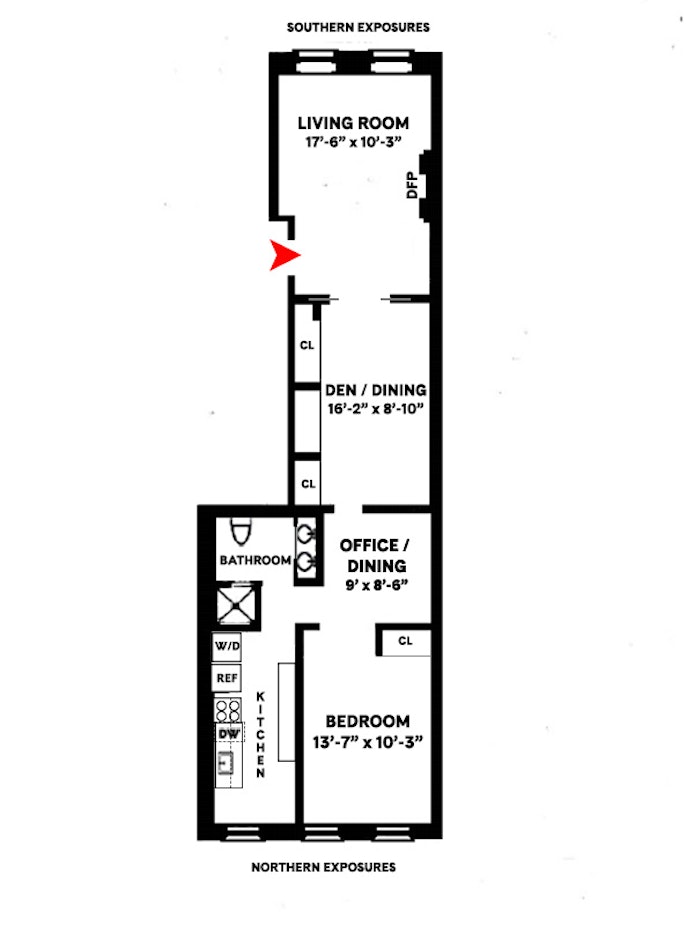 Floorplan for 355 West 22nd Street, PARLOUR