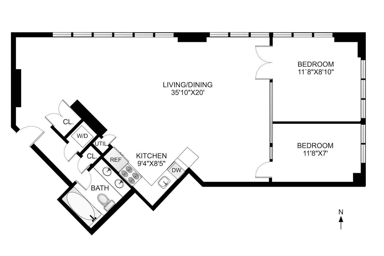 Floorplan for 176 Johnson Street, 3A