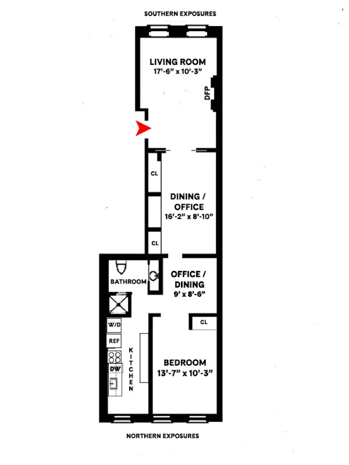 Floorplan for 355 West, 22nd Street, 2