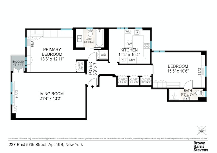 Floorplan for 227 East 57th Street, 19B