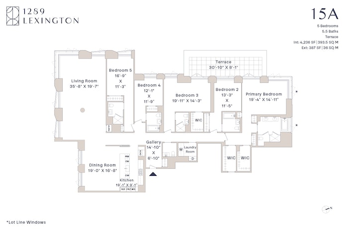 Floorplan for 1289 Lexington Avenue, 15A