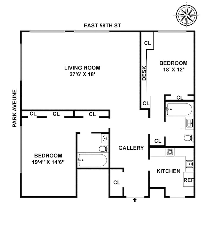 Floorplan for 475 Park Avenue, 7C
