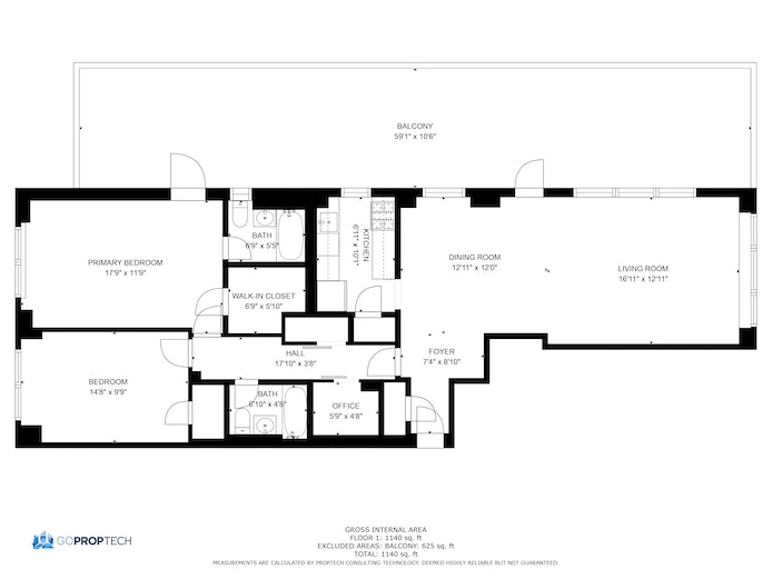 Floorplan for 420 East 55th Street, 11M