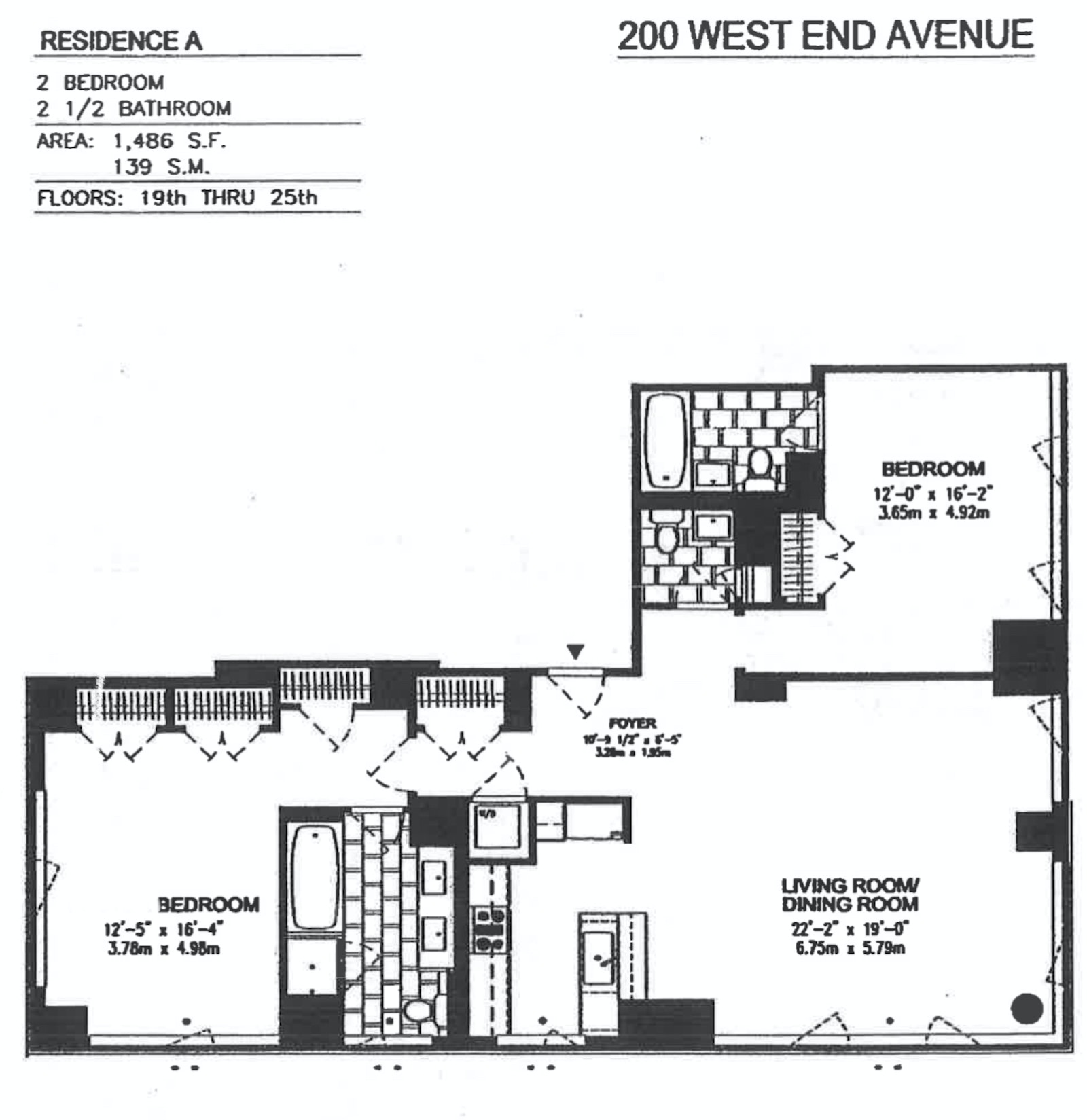 Floorplan for 200 West End Avenue