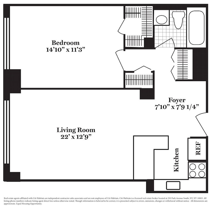 Floorplan for 280 Park Avenue South, 5F