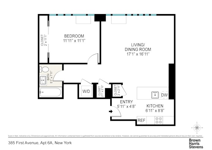 Floorplan for 385 First Avenue, 6A
