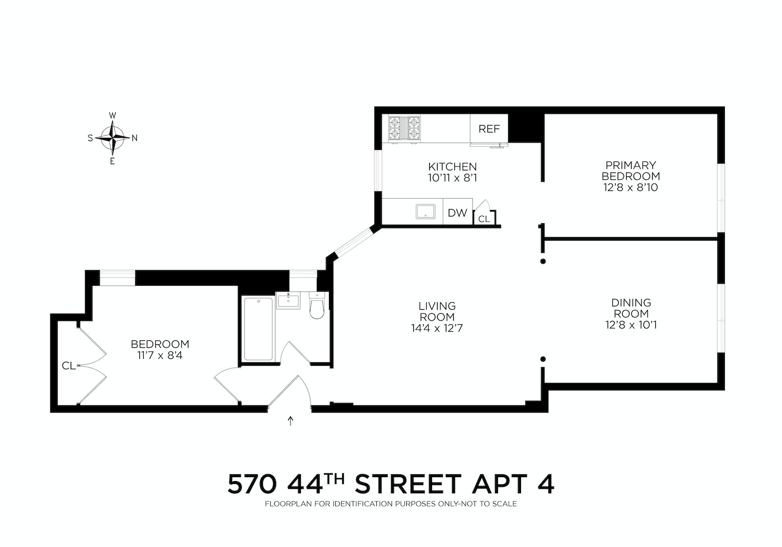 Floorplan for 570, 44th St, 4